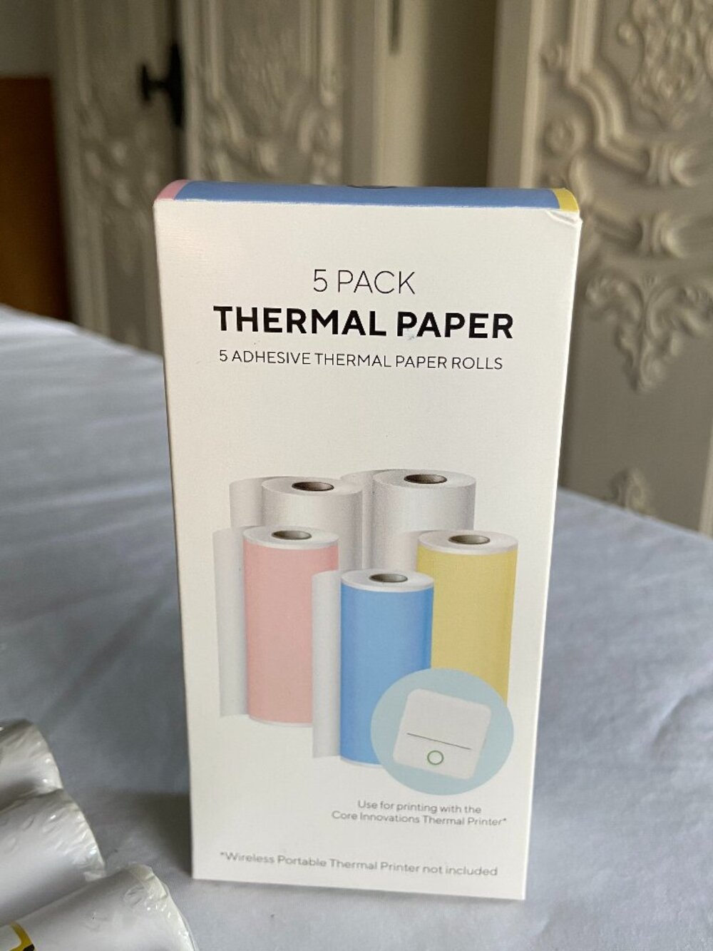 5-Pack Adhesive Thermal Paper Rolls – New